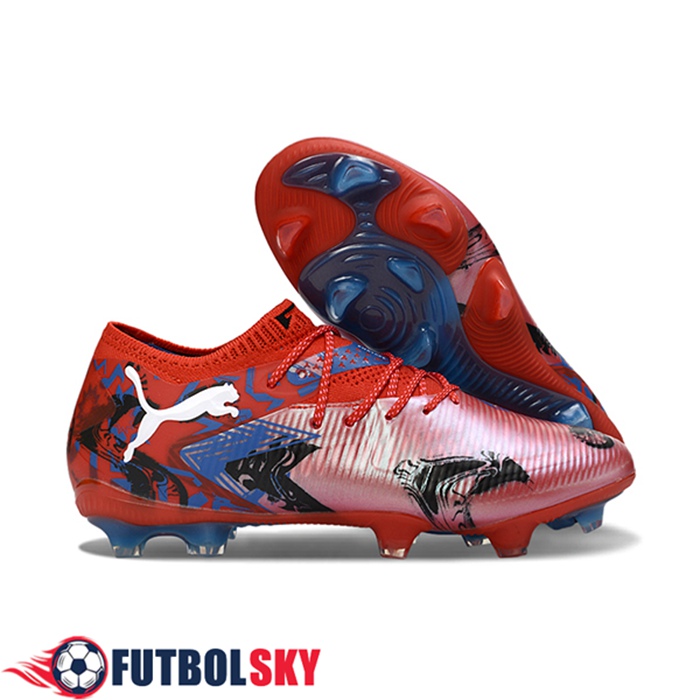PUMA Botas De Fútbol FUTURE 8 ULTIMATE FG/AG Rojo/Negro/Azul