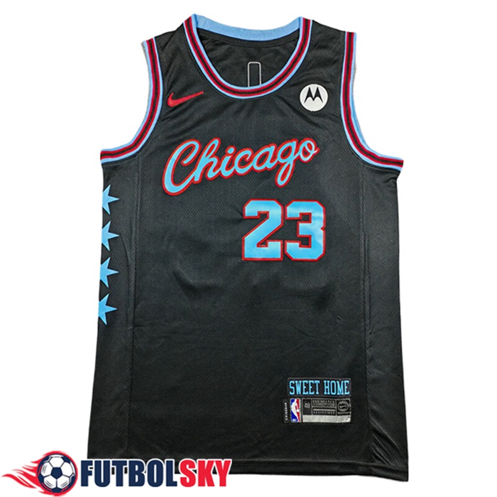Camisetas NBA Chicago Bulls (JORDAN #23) 2025/26 Negro/Azul