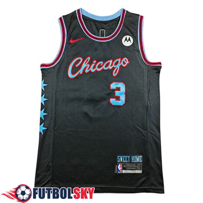 Camisetas NBA Chicago Bulls (GIDDEY #3) 2025/26 Negro/Azul