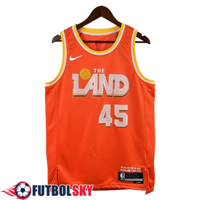 Camisetas NBA Los Cleveland Cavaliers (MITCHELL #45) 2025/26 Naranja/Blanco