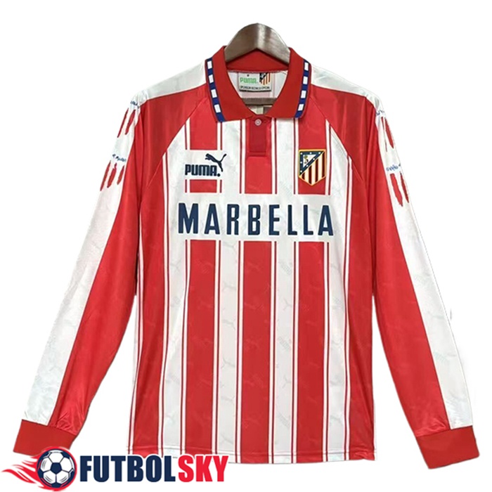 Camisetas De Futbol Atletico Madrid Retro Primera Manga Largas 1994/1995
