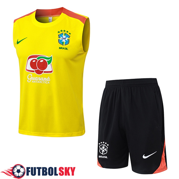 Camiseta Entrenamiento sin mangas Brasil Amarillo/Naranja 2025/2026