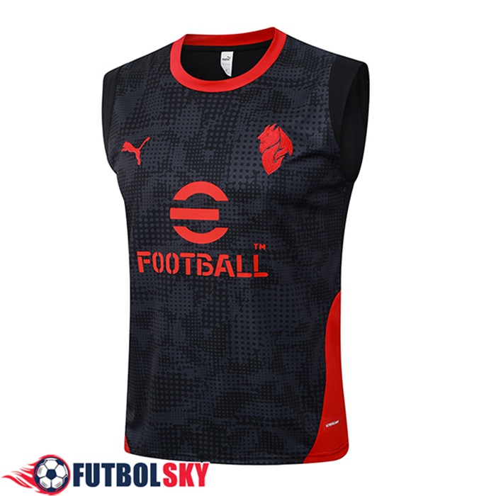 Chalecos De Futbol AC Milan Negro/Gris/Rojo 2025/2026
