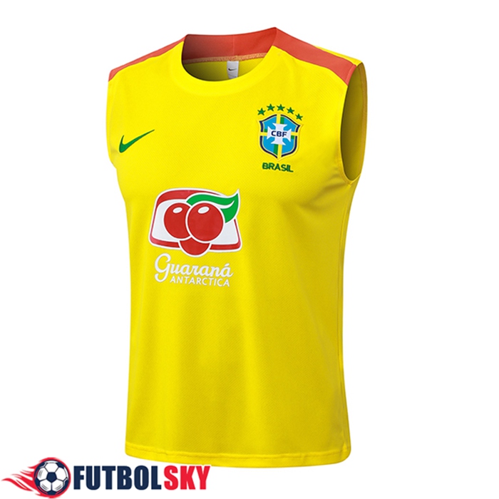 Chalecos De Futbol Brasil Amarillo/Naranja 2025/2026