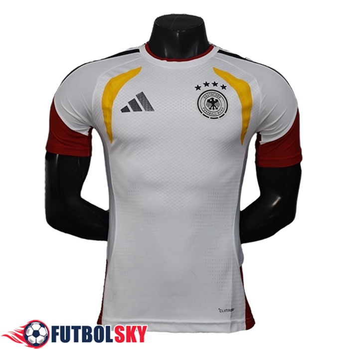 Training T-Shirt Alemania Blanco/Rojo/Amarillo 2025/2026