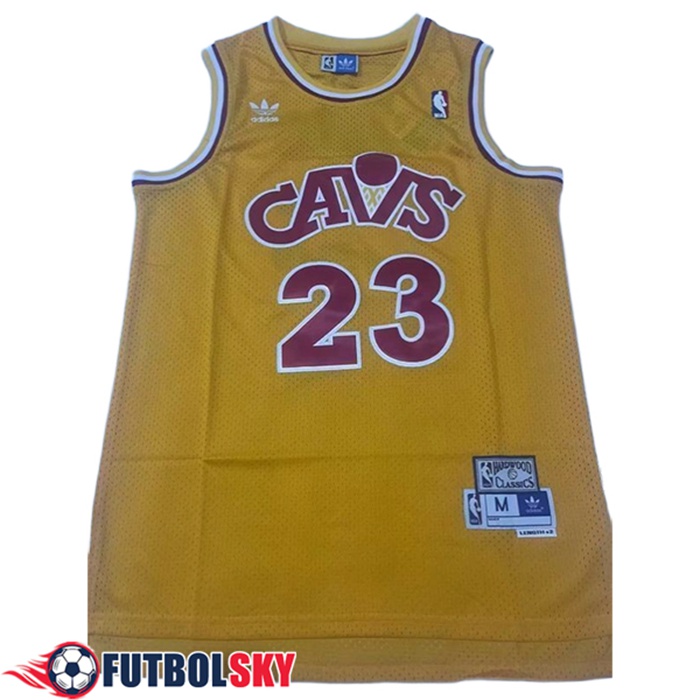 Camisetas NBA Cleveland Cavaliers (JAMES #23) 2025/26 Amarillo/Rojo
