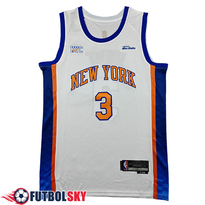Camisetas NBA New York Knicks (HART #3) 2025/26 Blanco/Azul/Naranja