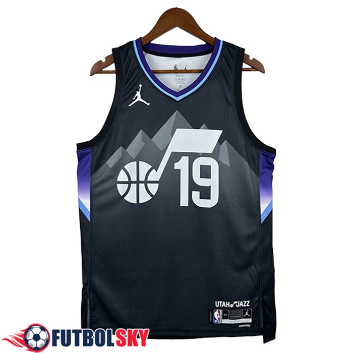 Camisetas NBA Utah Jazz (BAILEY #19) 2025/26 Negro/Gris/Violeta