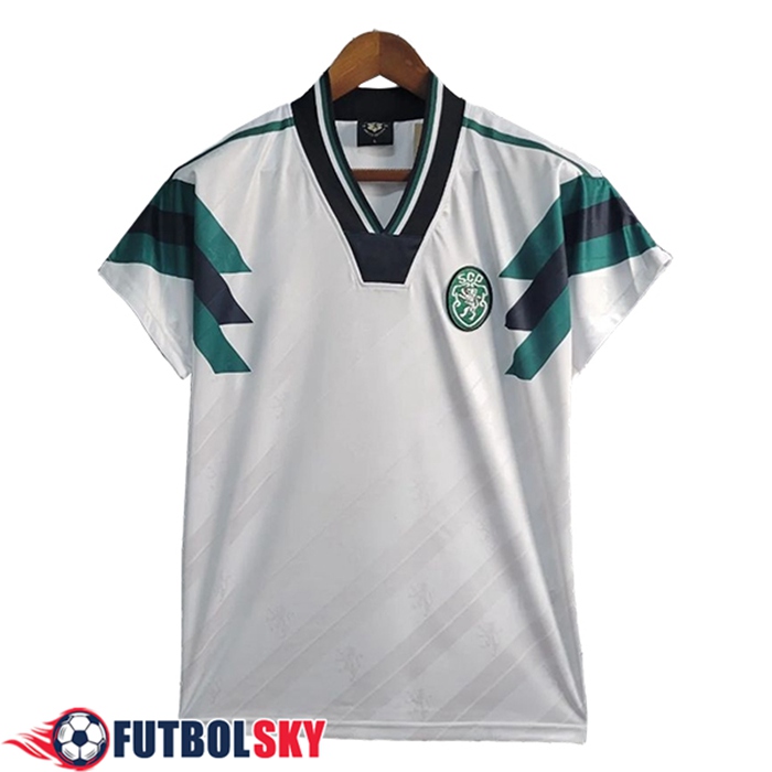 Camisetas De Futbol Sporting CP Retro Blanco 1990