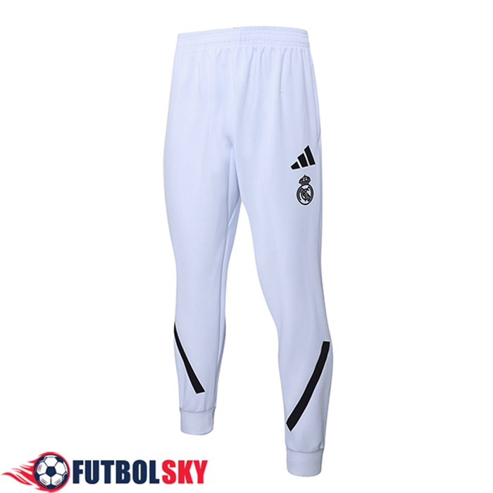 Pantalon Entrenamiento Real Madrid Blanco/Negro 2025/2026