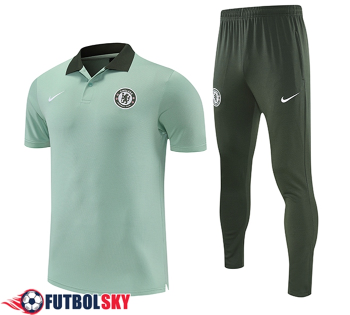 Camiseta Polo FC Chelsea Verde 2025/2026 -02