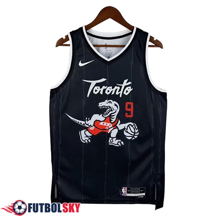 Camisetas NBA Toronto Raptors (BARRETT #9) 2025/26 Negro/Blanco