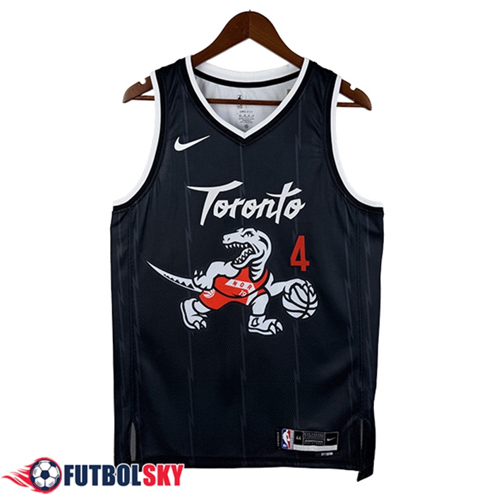 Camisetas NBA Toronto Raptors (BARNES #4) 2025/26 Negro/Blanco