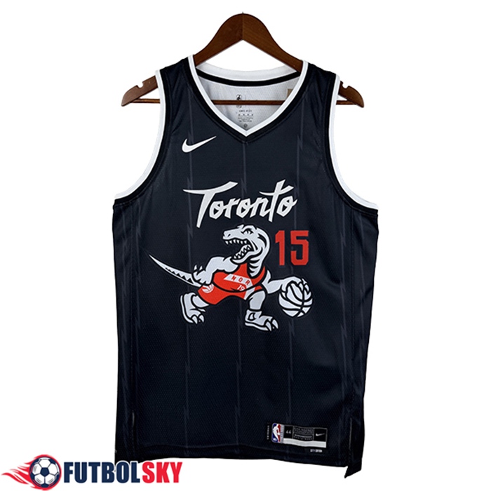 Camisetas NBA Toronto Raptors (CARTER #15) 2025/26 Negro/Blanco