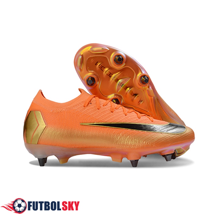 Nike Botas De Fútbol AIR ZOOM MERCURIAL VAPOR XVI ELITE SG-PRO Naranja/Negro