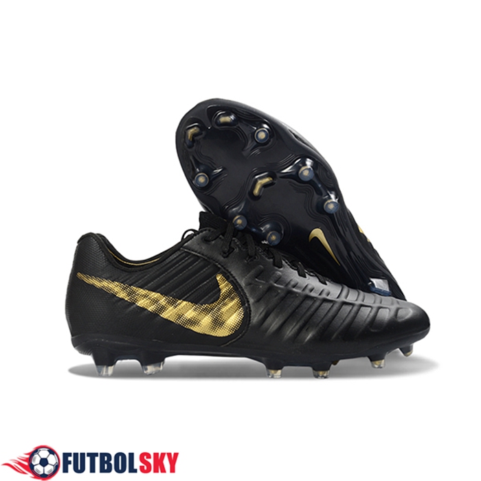 Nike Botas De Fútbol Tiempo Legend VII Elite LUXE FG Negro/Amarillo