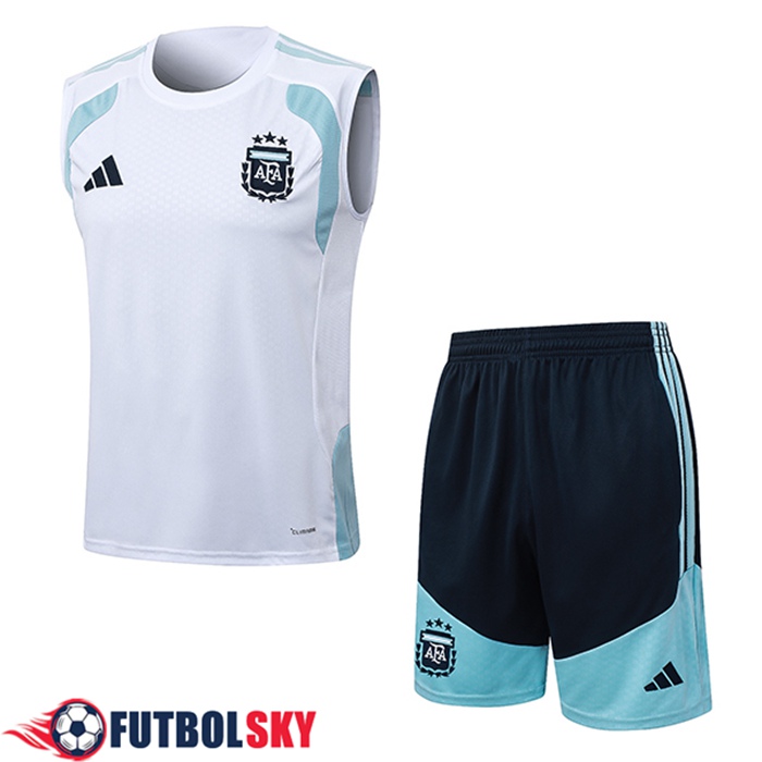 Camiseta Entrenamiento sin mangas Argentina Blanco/Azul 2025/2026