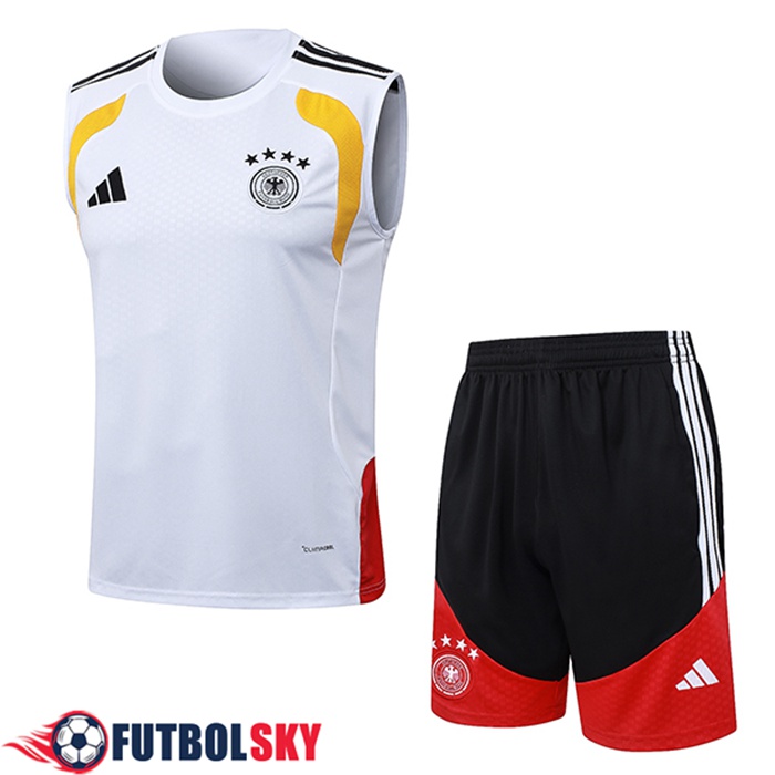 Camiseta Entrenamiento sin mangas Alemania Blanco/Rojo/Amarillo 2025/2026
