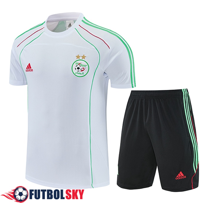 Training T-Shirt Algeria Blanco/Verde 2025/2026