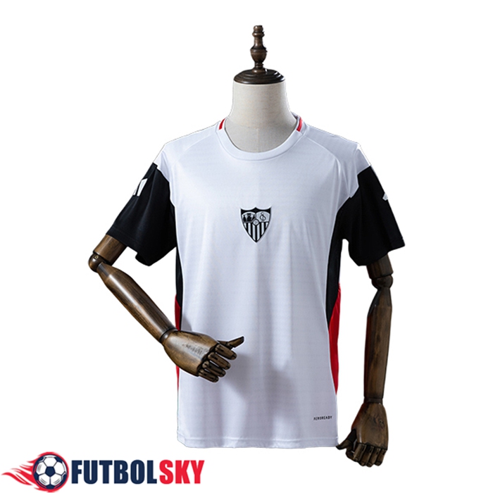 Training T-Shirt Sevilla FC Blanco/Negro/Rojo 2025/2026