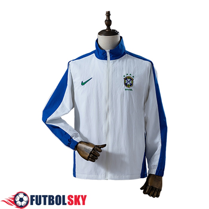 Rompevientos Brasil Blanco/Azul 2025/2026