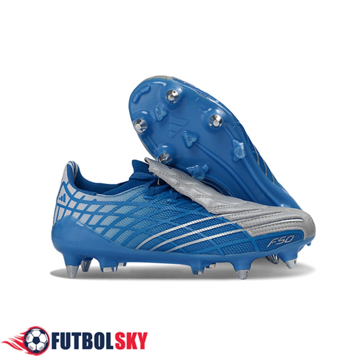 Adidas Botas De Fútbol F50 Elite SG Azul/Gris