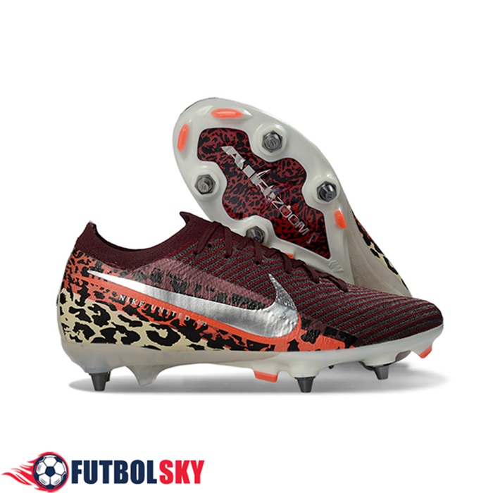 Nike Botas De Fútbol AIR ZOOM MERCURIAL VAPOR XVI ELITE SG-PRO Marrón/Gris/Naranja