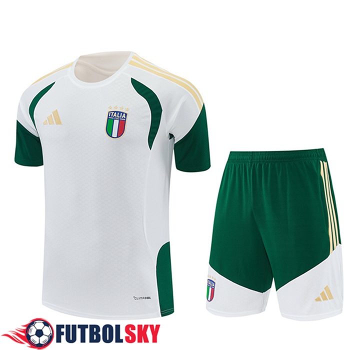 Training T-Shirt Italia Blanco/Verde/Amarillo 2025/2026