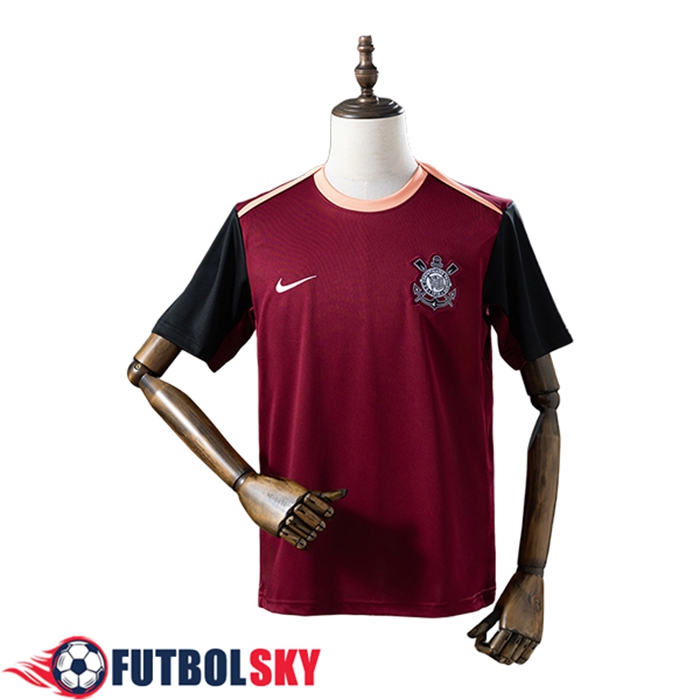 Training T-Shirt Corinthians Rojo/Negro 2025/2026