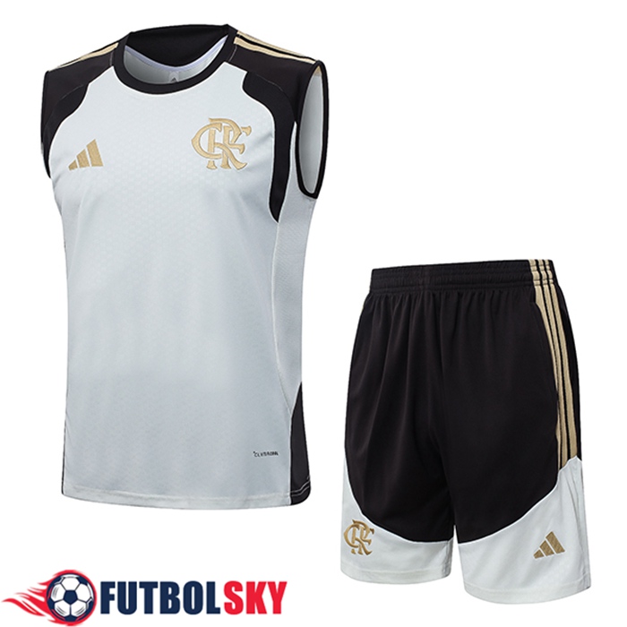Camiseta Entrenamiento sin mangas Flamengo Blanco/Negro/Amarillo 2026/2027