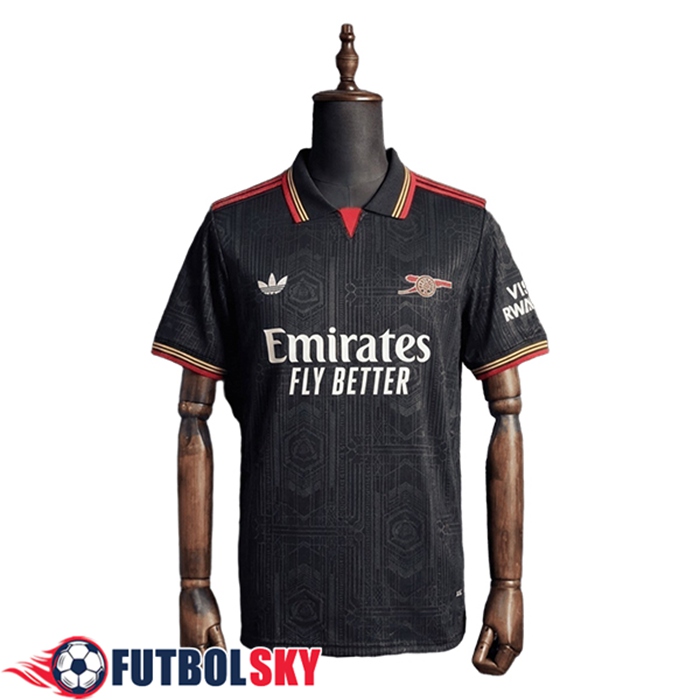 Camiseta Polo Arsenal Negro/Rojo 2026/2027