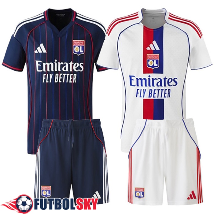 Camiseta lyon Caja de Regalo Promocional Primera + Segunda + Cortos 2025/2026