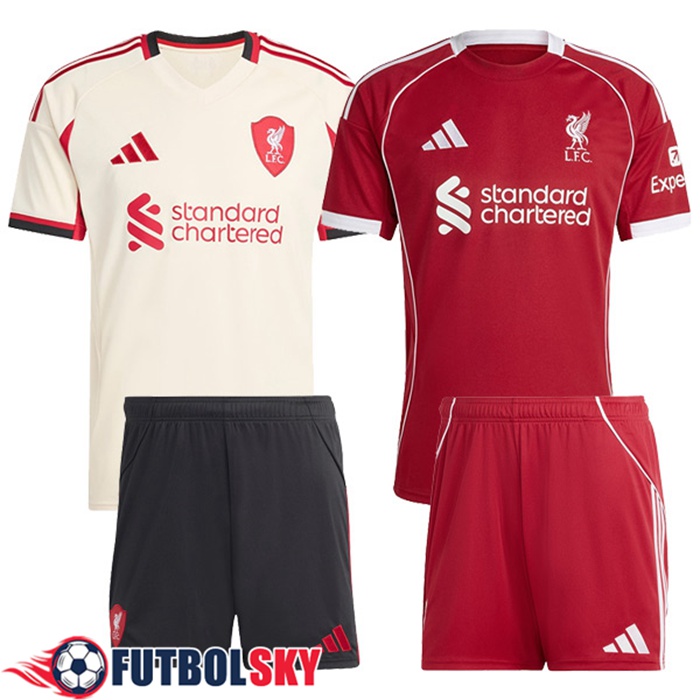 Camiseta FC Liverpool Caja de Regalo Promocional Primera + Segunda + Cortos 2025/2026