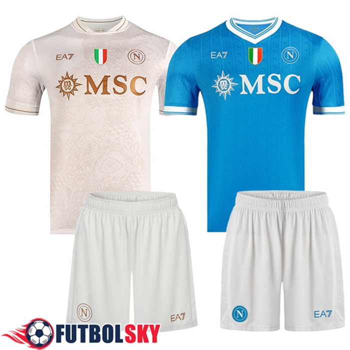 Camiseta SSC Napoli Caja de Regalo Promocional Primera + Segunda + Cortos 2025/2026