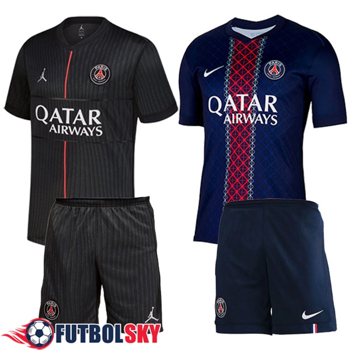 Camiseta PSG Caja de Regalo Promocional Primera + Segunda + Cortos 2025/2026