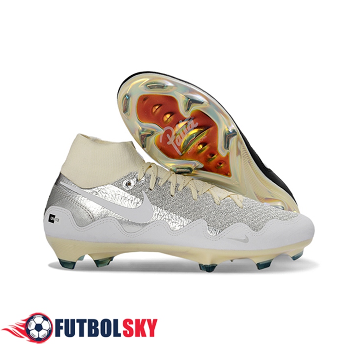 Nike Botas De Fútbol Air Zoom Mercurial Superfly IIX Elite FG Blanco/Gris