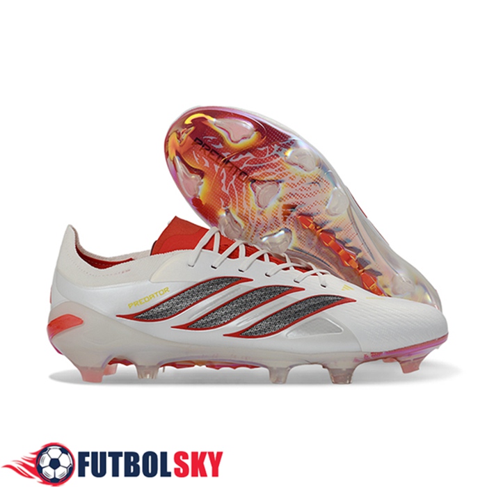 Adidas Botas De Fútbol 26 Predator Elite FG Blanco/Naranja/Gris