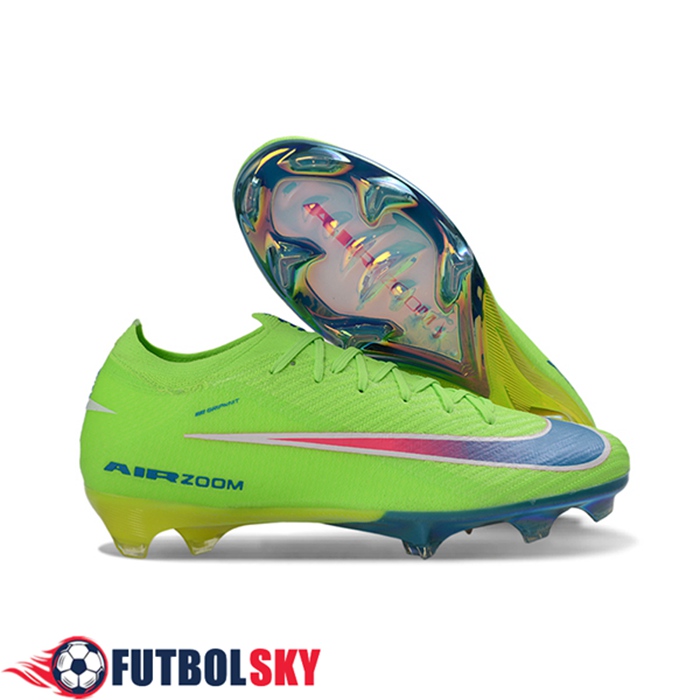 Nike Botas De Fútbol AIR Zoom Mercurial Vapor 16 Elite XXV FG Verde/Azul/Rosa