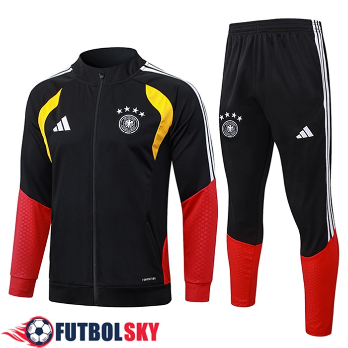 Chandal Equipos De Futbol Chaquetas Alemania Negro/Rojo/Amarillo 2026/2027