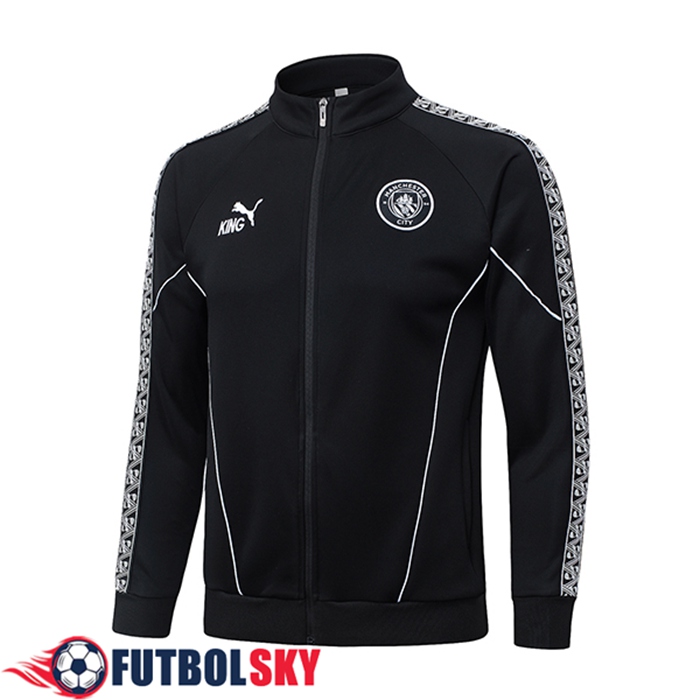 Chaquetas Futbol Manchester City Negro/Blanco 2025/2026