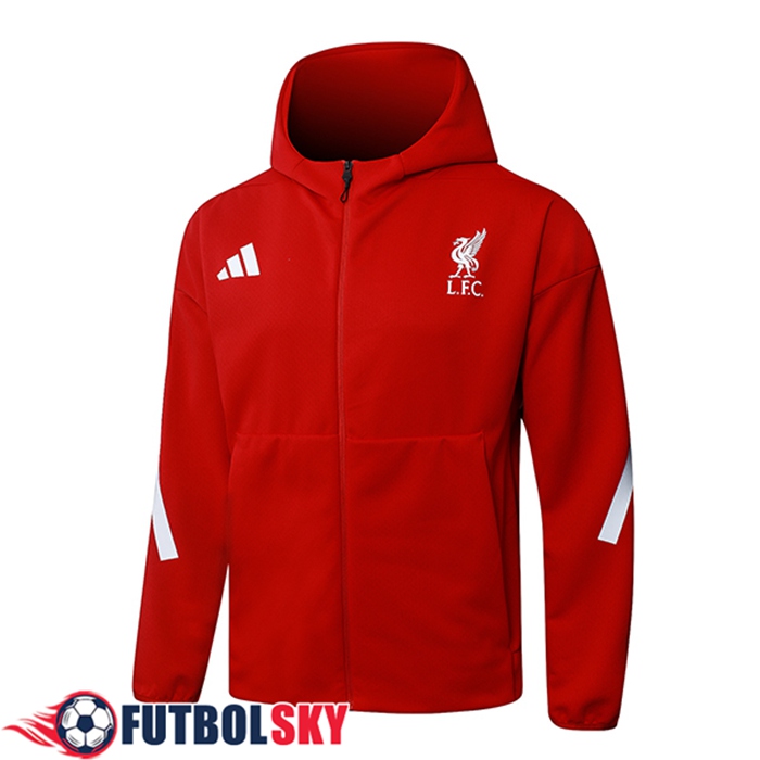 Chaqueta Con Capucha FC Liverpool Rojo/Blanco 2025/2026