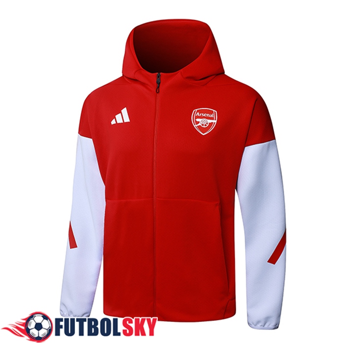 Chaqueta Con Capucha Arsenal Rojo/Blanco 2025/2026
