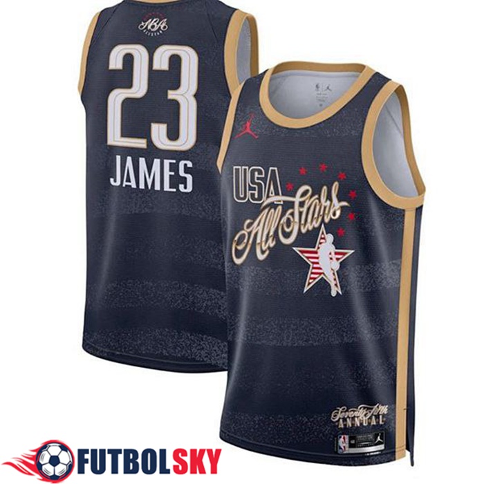 Camisetas NBA American All-Star (JAMES #23) 2026/27 Negro/Amarillo