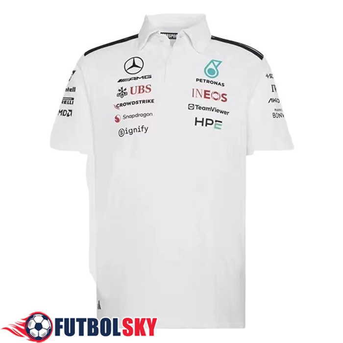 Polo F1 Mercedes Benz Team Blanco/Negro 2026