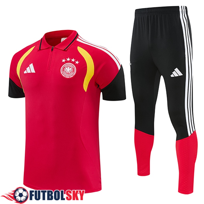 Camiseta Polo Alemania Rojo/Amarillo 2026/2027