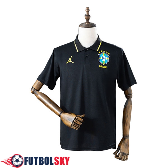 Camiseta Polo Brasil Negro 2026/2027