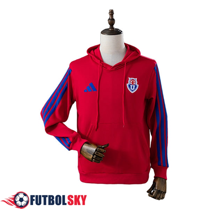 Sudadera De Entrenamiento Capucha Universidad De Chile Rojo/Azul 2026/2027