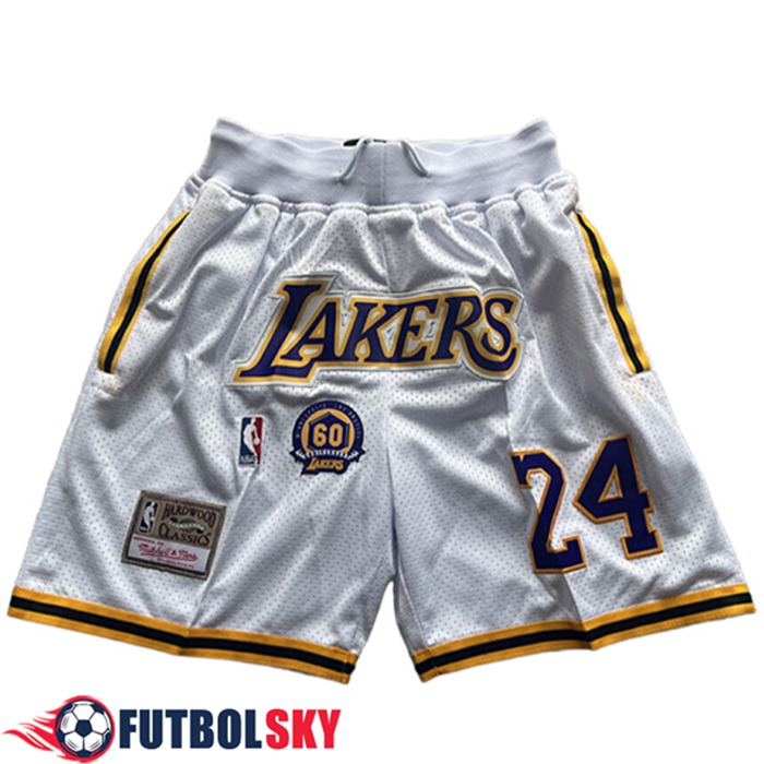 Cortos NBA Los Angeles Lakers 2026/27 Blanco/Amarillo