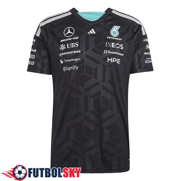 Camiseta de manga corta Mercedes Benz Team Negro 2026