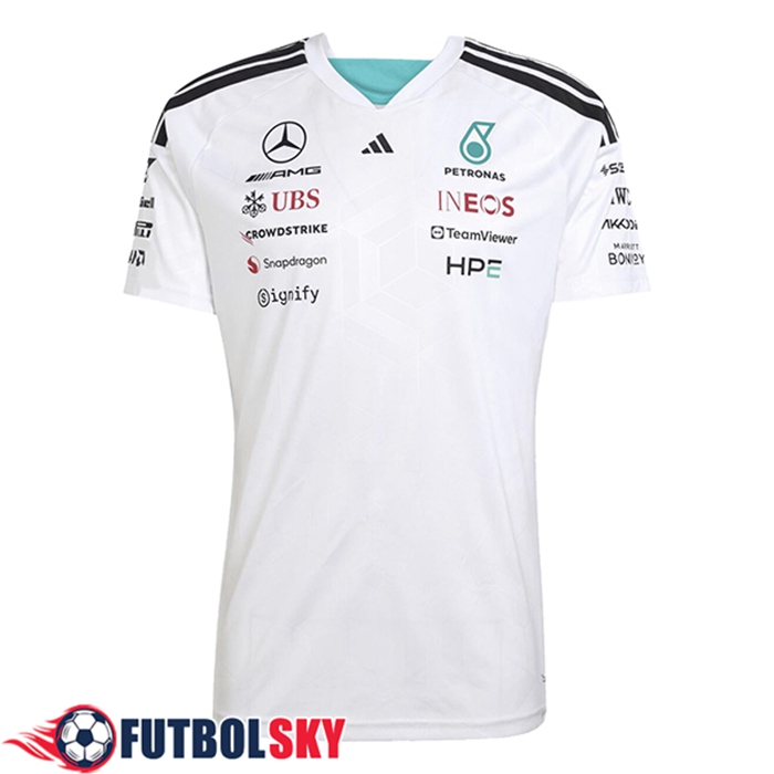Camiseta de manga corta Mercedes Benz Team Blanco 2026